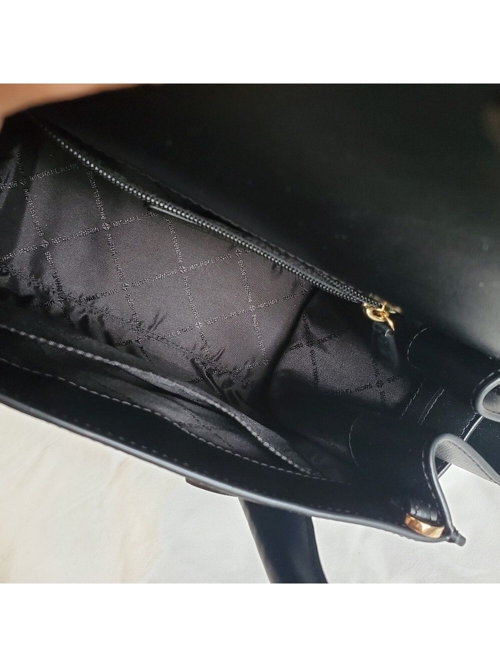 Michael Kors Black Saffiano Leather Satchel Bag NWT - Picture 11 of 14